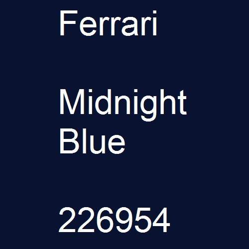 Ferrari, Midnight Blue, 226954.